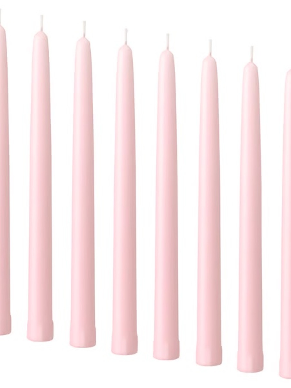 IKEA Pale Pink Dinner Taper Candles - Set of Decorative Party Tapers (3 boxes)